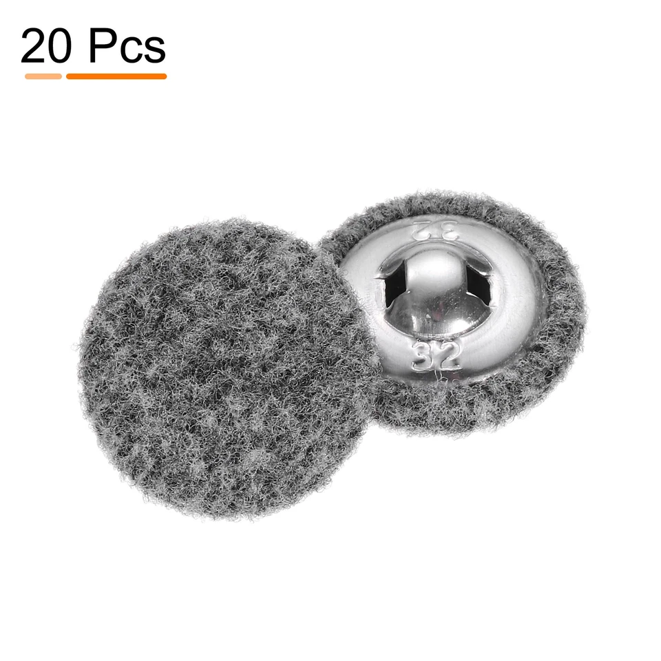 Кнопки тканевые тканевые покрытые круглые 0,8 дюйма с хвостовиком светло-серые 20 шт. - Изображение 4 из 4