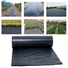 Heavy Duty 3.2 Ounce Weed Barrier Fabric Woven Ground Weed Cover Landscape