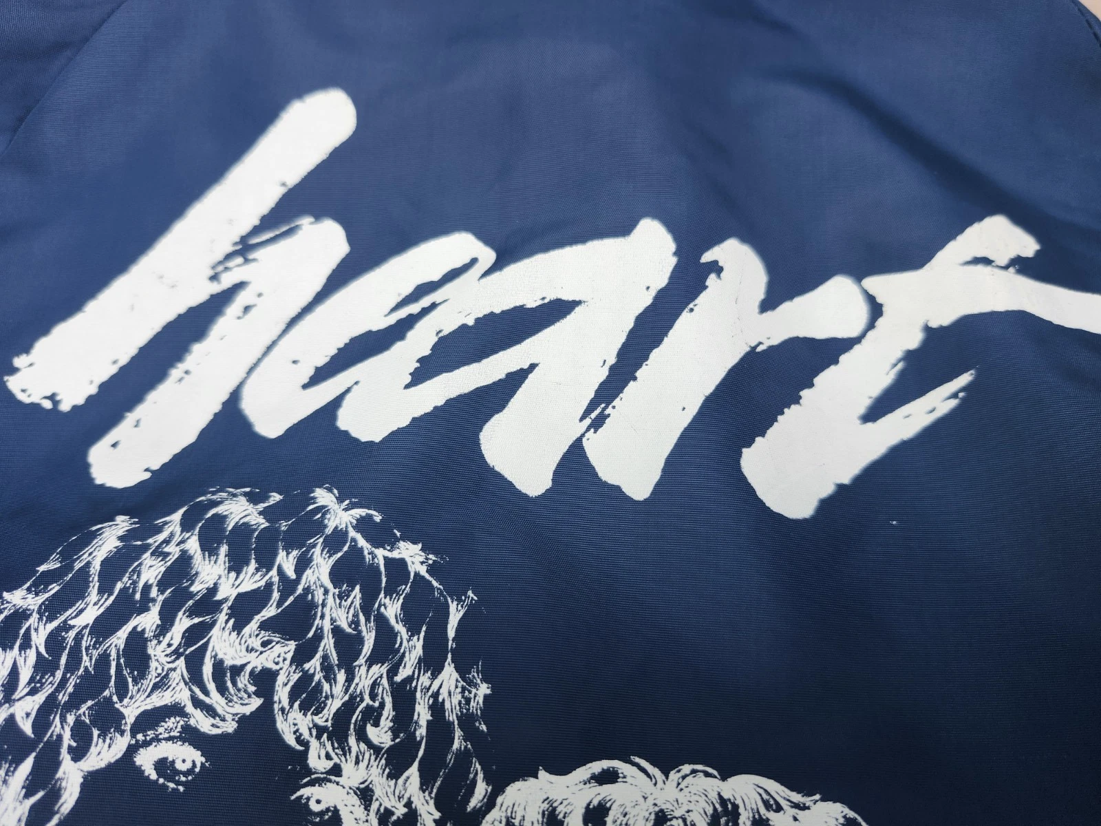 Vtg 1980 HEART Band Crew Nylon Softball Team Jacket -Bebe Le Strange Tour  image 3