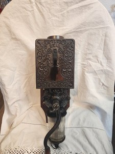 Antique Bell Arcade Coffee Grinder Mill Wallmount