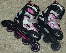 Schwinn ABEC 5 Adjustable Youth Inline Skates Black/White/Pink