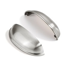 10 Pack 4 Inch Drawer Pulls Brushed Satin Nickel Cabinet Cup Handles Hole Center