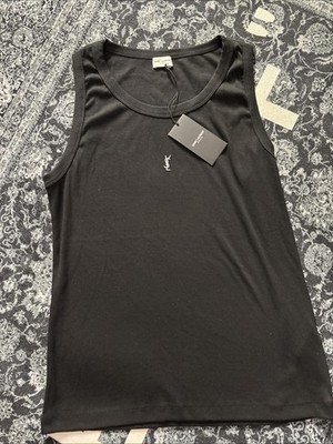 Ysl Saint Laurent Paris Black Cassandre Tank Top Size XXL | eBay