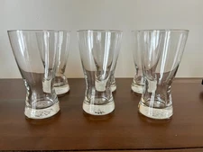 6 Clear Glass Pilsner Beer Glasses Tall 12 oz Glasses