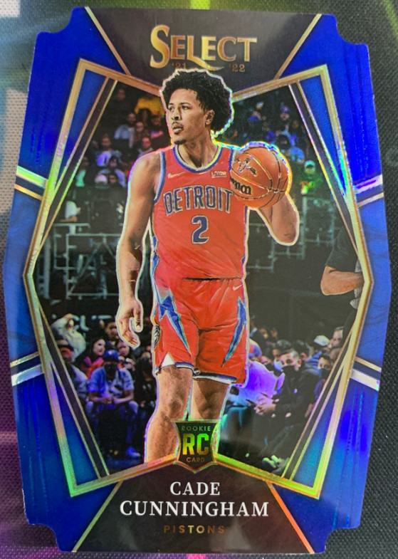 Cade Cunningham 2021-22 Panini Select 103/249 Blue Die Cut Premier Level RC #116
