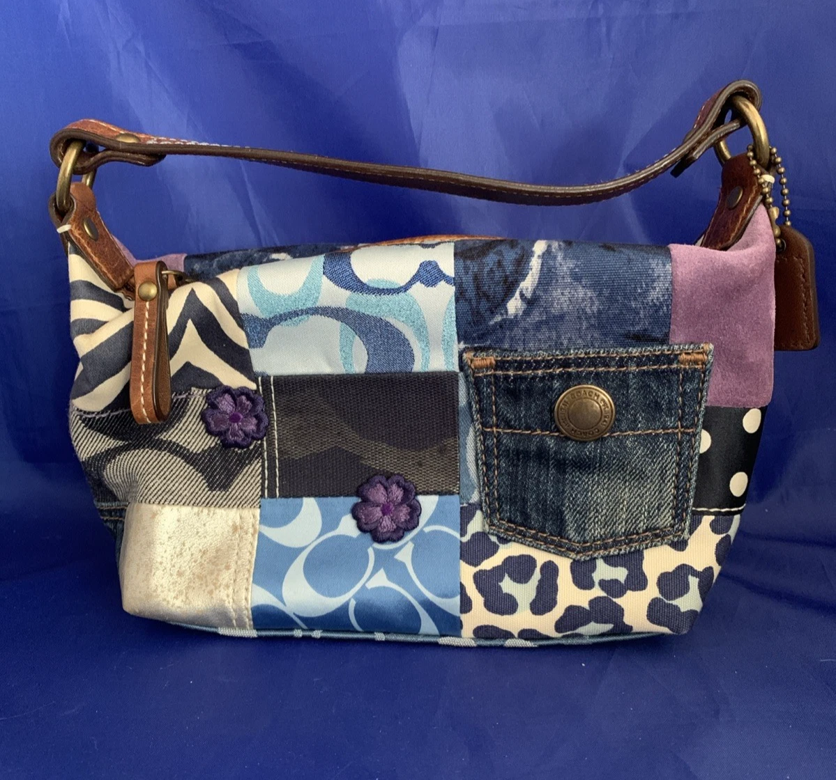Coach Patchwork Denim Exterior Small Bags & Handbags for Women for