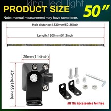 8 14 22 32 42 52 Led Light Bar Spot Flood Combo Fog Driving Truck Offroad Suv