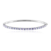 Cavill Tansanit Armreif Damen Silber 925 Platin 2,5Ct Lila Rundschliff