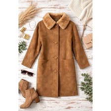 Vintage 50's 60's Suede Coat Mink Fur Collar   Film Wardrobe / Collector Piece