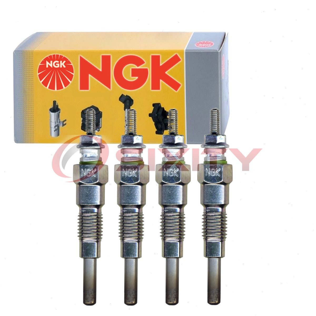 4 pc NGK 1065 Y-702R Glow Diesel Glow Plugs for 6541-8321-00-100 jq