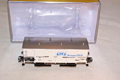 Brawa 50359 Milchwagen, DB, Breisgau Milch, AC Achsen, Märklin KK, OK | Condition: Gebraucht
