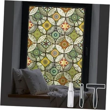  Static Cling Decorative Window Film with 17.7" x 78.7" (with tools) Yellow