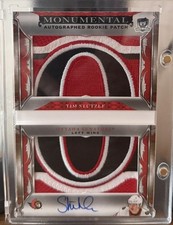 Tim Stutzle 2020-2021 Upper Deck The Cup Monumental Auto Rookie PATCH BOOKLET RC