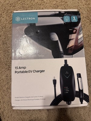 Lectron Level 1 Tesla Charger - 110V, 15A, NEMA 5-15 Plug, 16ft Ext. Tesla ev