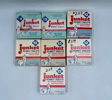 Junket Rennet Tablets 7 Boxes x 12 Tablets Custard Cheese Ice Cream Kit