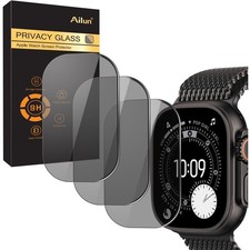 3-Pack for Apple Watch Ultra 3/2/1 49Mm Case  Privacy Tempered Glass Screen P