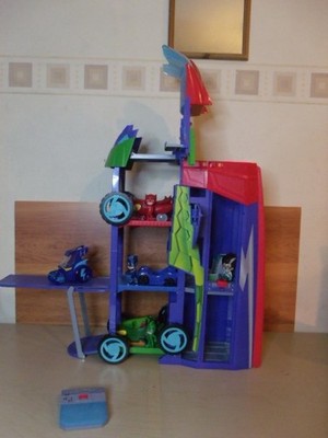 PJ Masks 2 in 1 Mobile Zentrale Hauptquartier mit Fahrzeugen & Figuren Soundbox