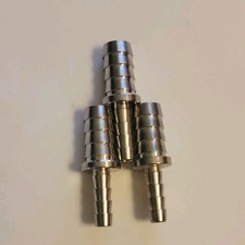 1/4 X 1/2 Stainless Steel Fitting Reducer Splicer Barbed, 3-pack