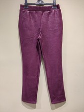 QVC Nina Leonard Women's Glittered Dress Pants XS Plum