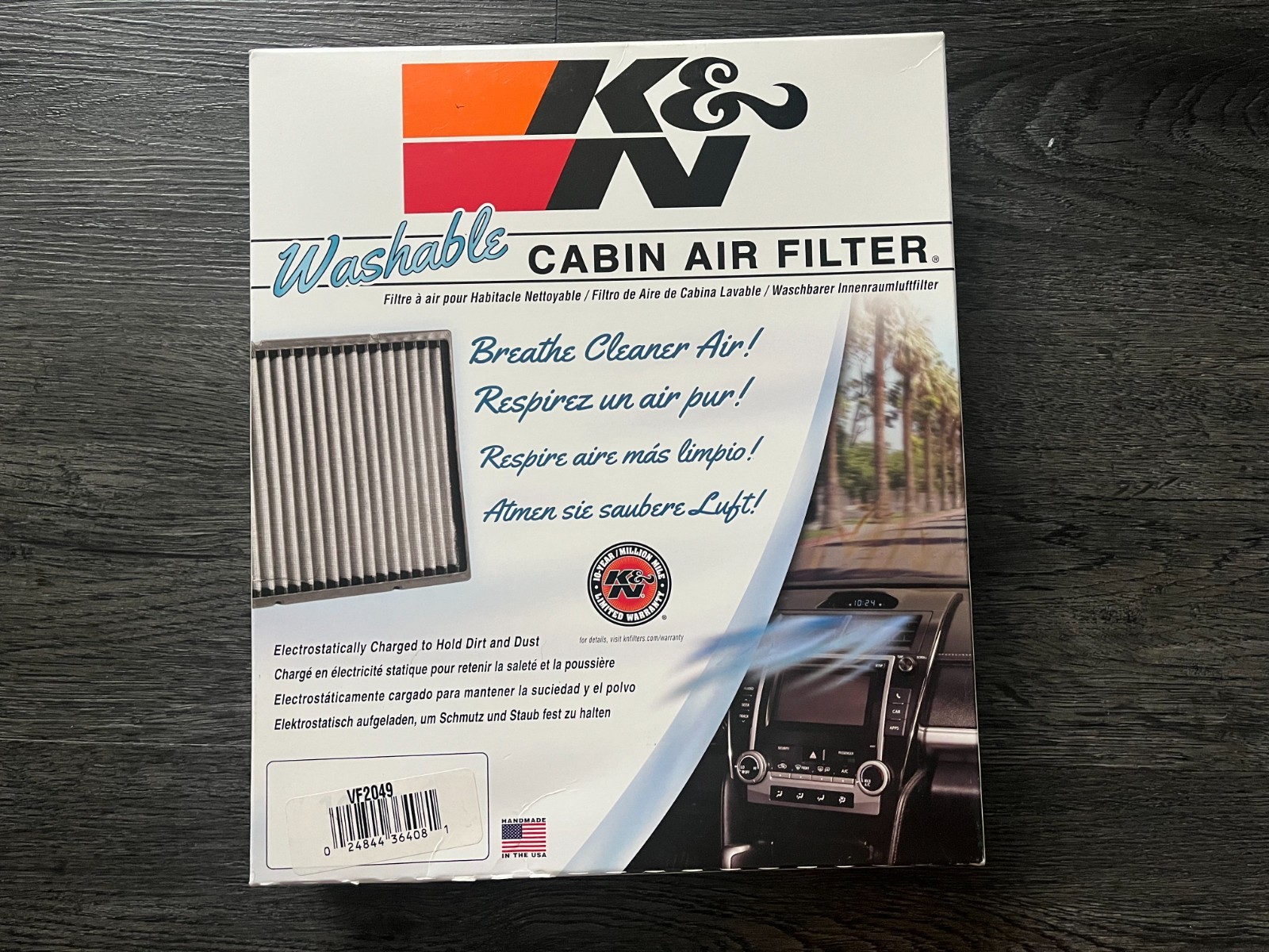 New K&N VF2049 Lifetime Washable Cabin Air Filter OEM Sealed