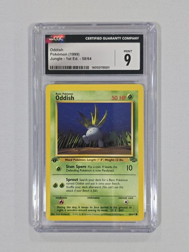 Oddish (1st Edition) graded CGC 9 for sale on eBay