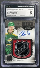 MARCO ROSSI CGC 8 2022 UD THE CUP #117 BLACK FOIL NHL SHIELD PATCH AUTO 1/1 RC