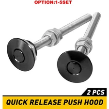 2-20x Push Button Quick Release Hood Pins Bonnet Lock Clip Latch Bumper Black