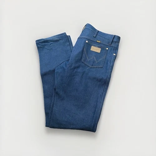 VTG Wrangler Men’s Cowboy Cut Raw Denim Jeans Blue 36x36 DeadStock New Y2K 90’s - product listing photo