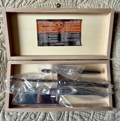 NEU Laguiole Jean Dubost 3 Stück Edelstahl Käse Butter Messer Set Vintage
