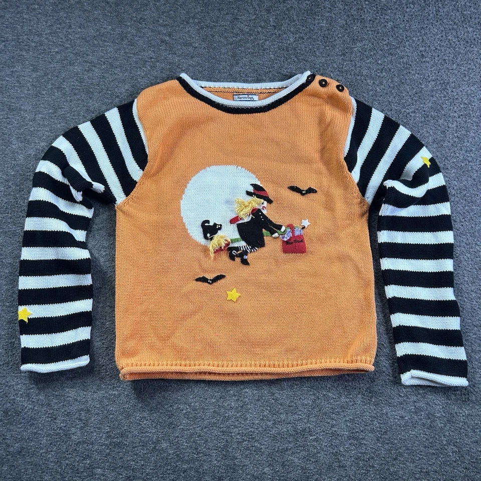 Vtg 90s Hartstrings Halloween Fall Witch Knit Sweater Pant Size 10/12 Set Rare - Image 2 of 4