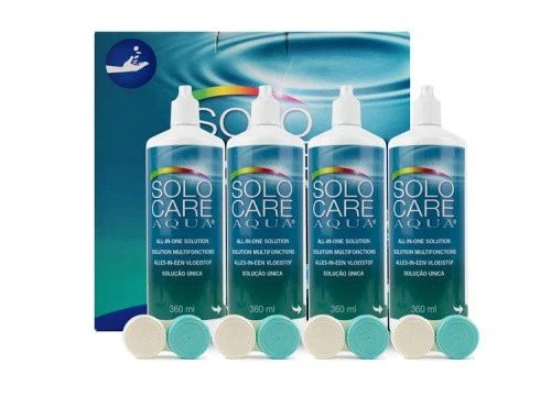MENICON Solo Care Aqua (4x360ml) - flacher Behälter