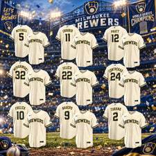 Milwaukee Brewers Cream 2026 World Series Champions Home Replica Baseball Jersey