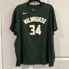 Giannis Antetokounmpo Milwaukee Bucks Nike Tee Jersey Tshirt 2XL