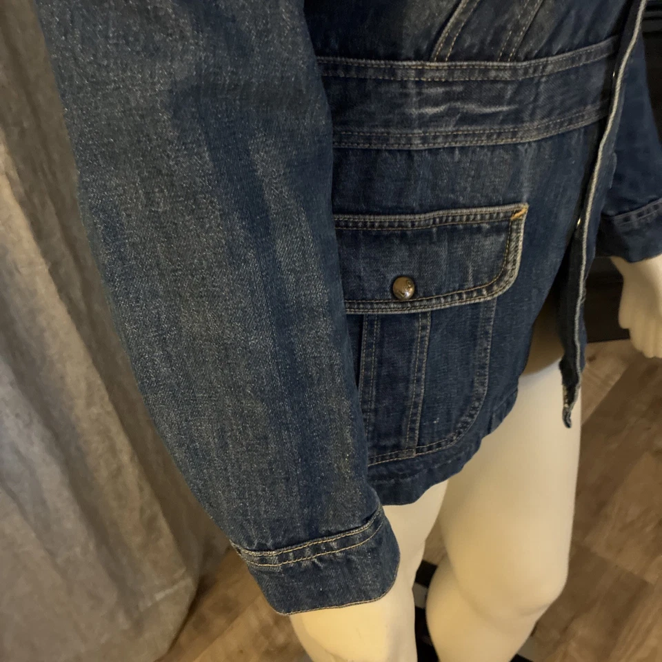 Abrigo de mezclilla LEE vintage para hombre años 70 granero tareas a presión, grande regular para hombre ¡tan 70! Foto 4 de 4