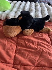 Plush Dog Puppy Stuffed Animal Black Brown 12 Inches