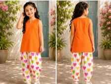 Kids Girls New Tranding Designer Festival Special Kurta With Salwar Set.size 3-4