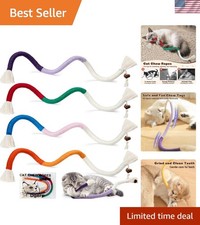 Interactive Catnip Chew Ropes - 19.5 Inches of Dental Fun for All Breeds