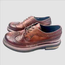 Men's Brogue Carved Shoes British Casual Leather Shoes Cowhide Retro Work Shoes