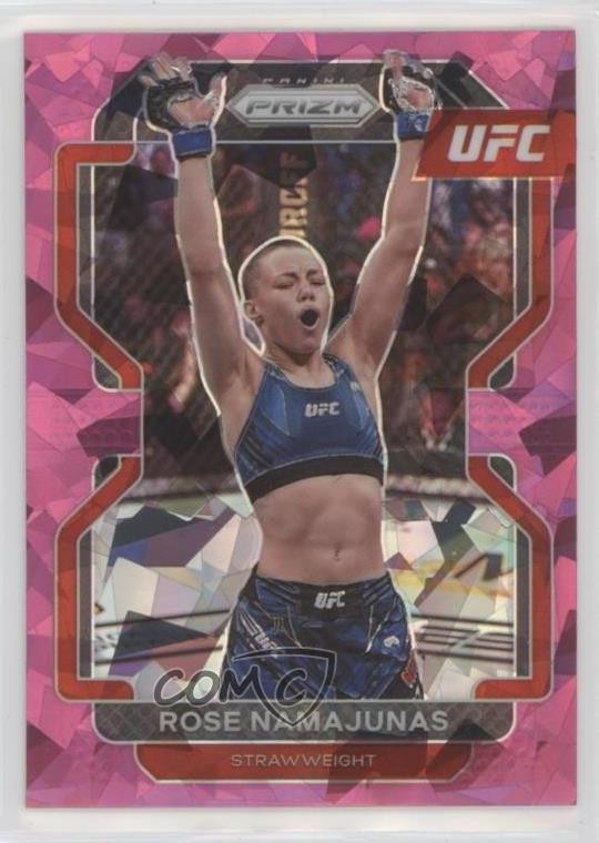 2022 Panini Prizm UFC Pink Ice Prizm Rose Namajunas #142 16n7