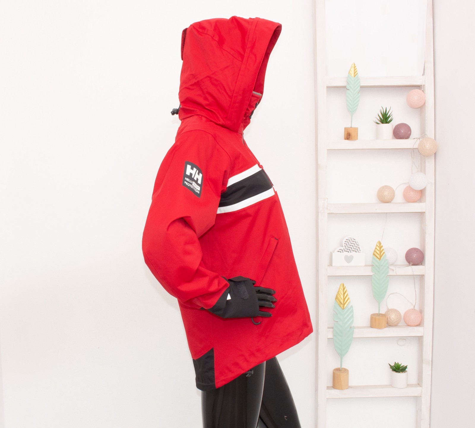 Helly Hansen Jacket Red Hooded Sailing HELLYTECH … - image 6