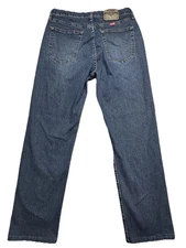 Wrangler Jeans Mens 32x32 (32x30) Blue Dark Wash Denim Relaxed Fit 109MRLAXD