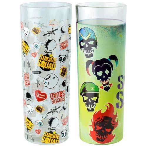 Suicide Squad - Skulls and Pattern Tumbler Set of 2 NEW - Picture 1 of 1