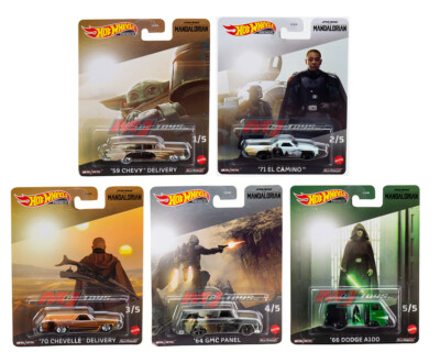 Hot Wheels 2023 Pop Culture '' Star Wars Mandaloria'' Set of 5 Cars, DLB45-979T