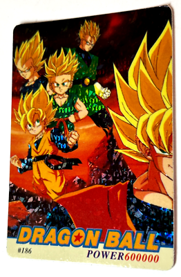 1997 DRAGON BALL Z Card #186 GOKU SSJ2 GOHAN SSJ2 VEGETA SSJ2 VTG