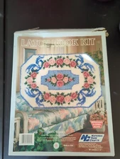 VTG Floral Latch Hook Kit 24" x 36", National Yarn Crafts, Floral, Grandmacore