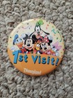 DISNEYLAND-CALIFORNIA-1ST VISIT-PINBACK-THREE INCHES WIDTH-SUPER NICE — photo 1
