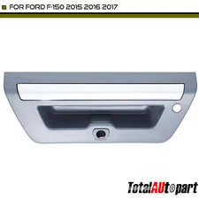 Black & Chrome Tailgate Handle w/ Camera Hole for Ford F-150 2015 2016 2017 Rear