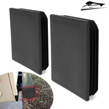 4" 2 Pack Square Rubber Bumper Plug End Cap Cover For RV Camper Trailer