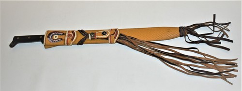 Vintage No. 66 Garza Machete Knife Custom Leather Sheath 23" Military Columbia - Picture 7 of 14