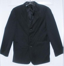 Amherst Boys Navy Blue Pinstripe Single Breasted Blazer Jacket Sport Coat Sz 14